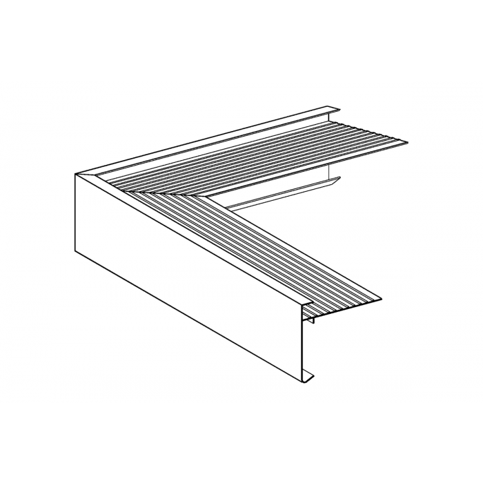 Aluminium Buitenhoek Antraciet RAL7016 - 60 x 64 x 500 mm